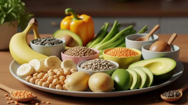 Ev mutfağında B6 vitamini kaynağı doğal sebze ve baklagiller