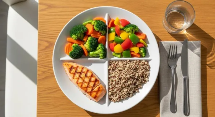 dengeli tabak sebze protein tahil