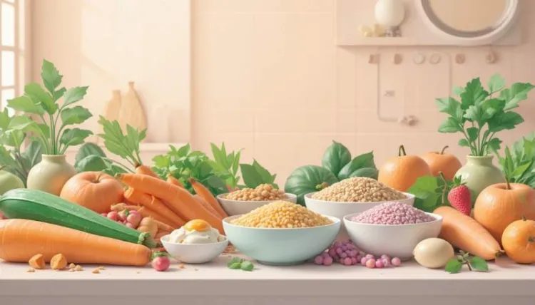 dogal besin cesitliligi pastel sebze tahil protein