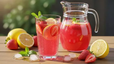 Ev Yapımı Çilekli Limonata: Yazın Serinleten 3 Sırrı! 🍹