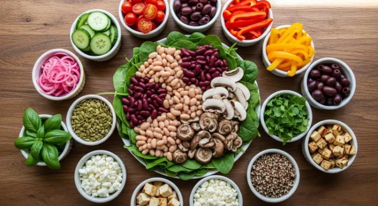 fasulye mantar ispanak salata varyasyonlari
