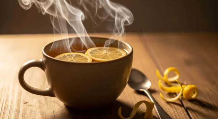 haslanmis limon icecek sicak kupa