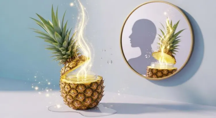 ananas kolajen pariltisi cilt canliligi simgesel sahne