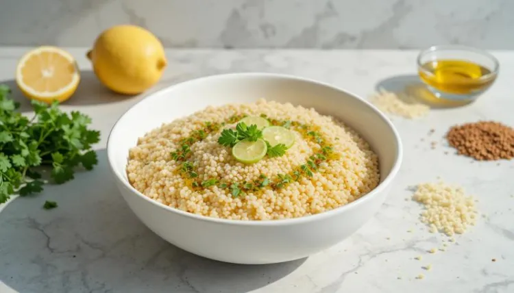 kinoa bazli bitkisel taze salata concept