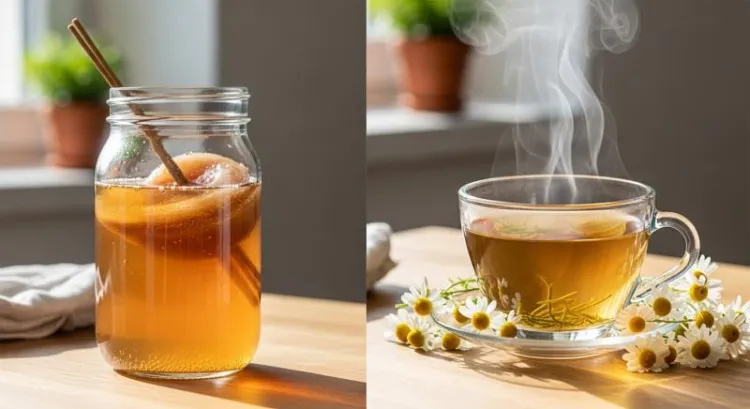 kombucha vs papatya cayi
