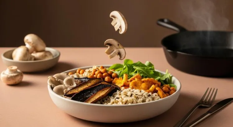 mantar bitkisel protein hacim dengesi sahnesi