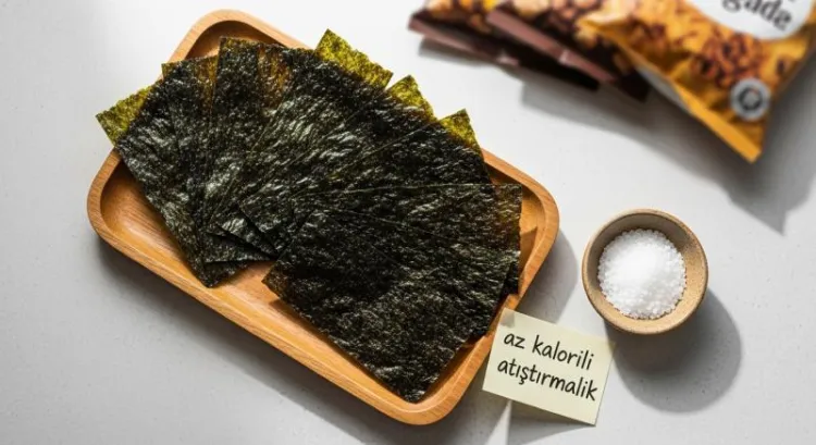 Çıtır nori cipsi, düşük kalorili ve sağlıklı bir atıştırmalık olarak diyetlerde tercih edilir.