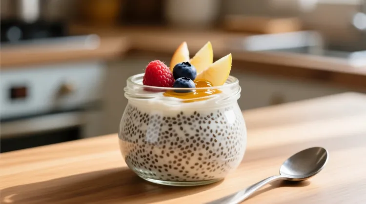 Chia puding, bitkisel sütle hazırlanmış vegan ve sağlıklı tatlı alternatifi