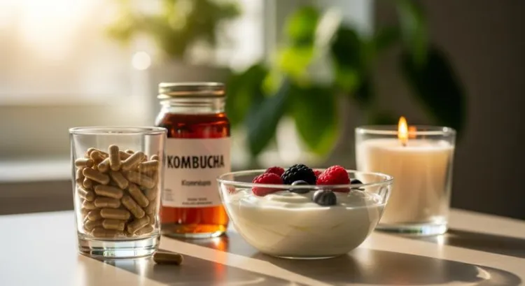 probiyotikler beslenme cilt ruhsal denge yumusak isik gorseli
