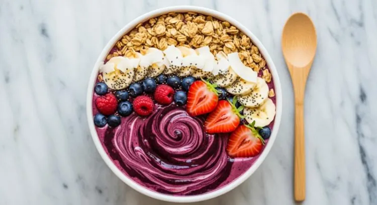 renkli smoothie kasesi granola