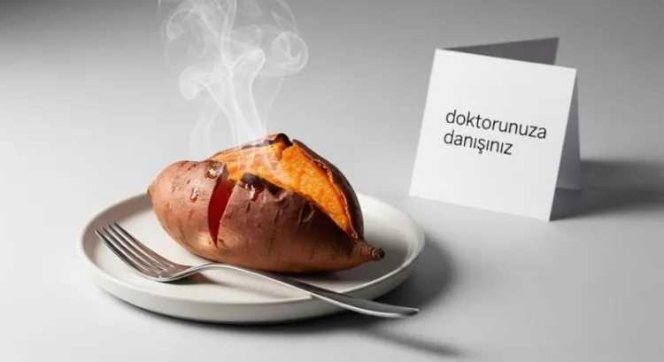 Tatlı patates tüketimi öncesi doktora danışma önerisi, sağlık kontrolü ve uzman görüşü