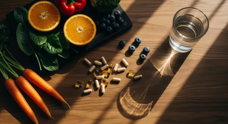 vitamin eksikligi belirtileri dogal besinler ve takviyeler yumusak isik gorseli