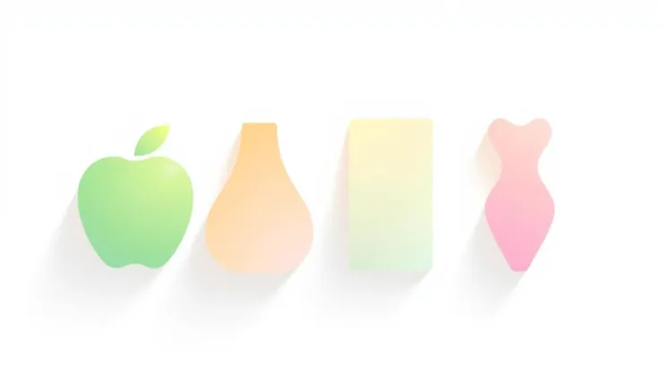 vucut tipleri soyut sekiller pastel infografik illustrasyon