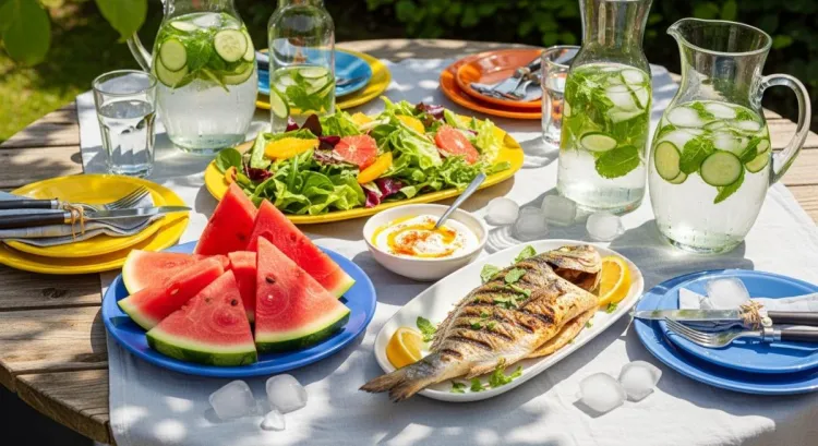 yaz aylarinda serinleten saglikli sofra