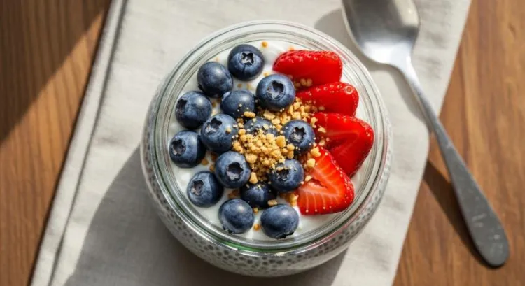 yogurtlu chia tohumu puding